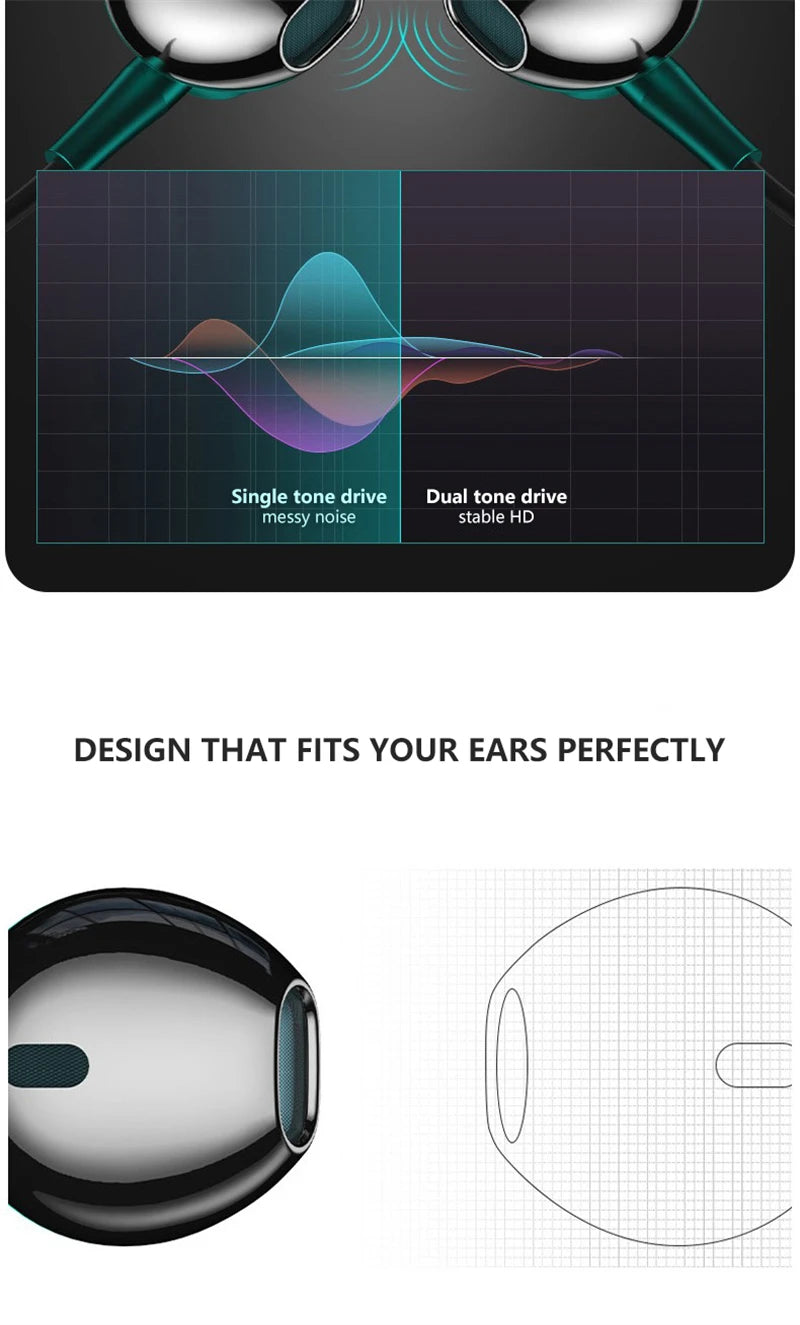 Wired Headphones In Ear Headset Wired Earphone With Microphone Bass HiFi Stereo 3.5mm Earbuds Sports In-line Control For Phones