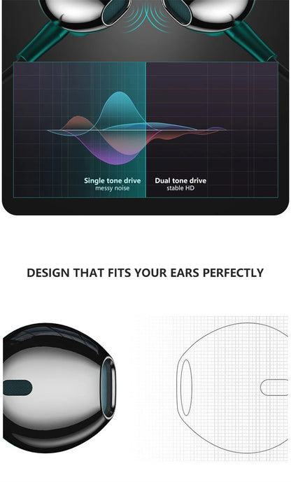 Wired Headphones In Ear Headset Wired Earphone With Microphone Bass HiFi Stereo 3.5mm Earbuds Sports In-line Control For Phones