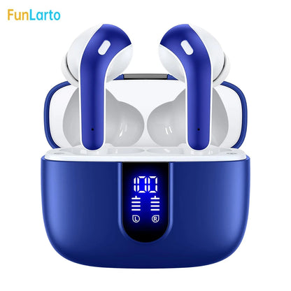 Wireless Earphones with Bluetooth 5.3, Quad-Mic Call Noise Reduction ENC, 50H Playtimes Wireless Earbuds Bluetooth Headphones