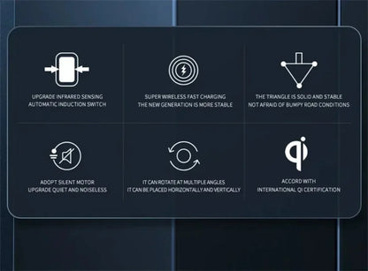 Wireless Car Phone Holder Universal navigation Clip Sensing Open Close Navigation Mount Wireless Charging Automobile Accessori