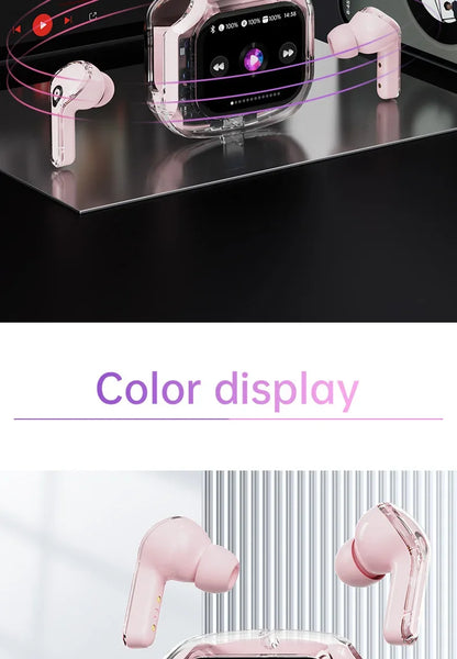 Wireless Bluetooth-compatible Earphones Air31 intelligent Touch Color LCD Screen TWS Earbuds HIFI Noise Reduction Stereo Headset