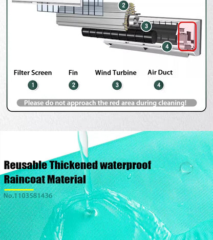 Air Conditioning Cleaning Kit Air Coditioning Cleaning Cover Leak-proof Cover Full with Water Pipe Disassembly-free Clean Tools