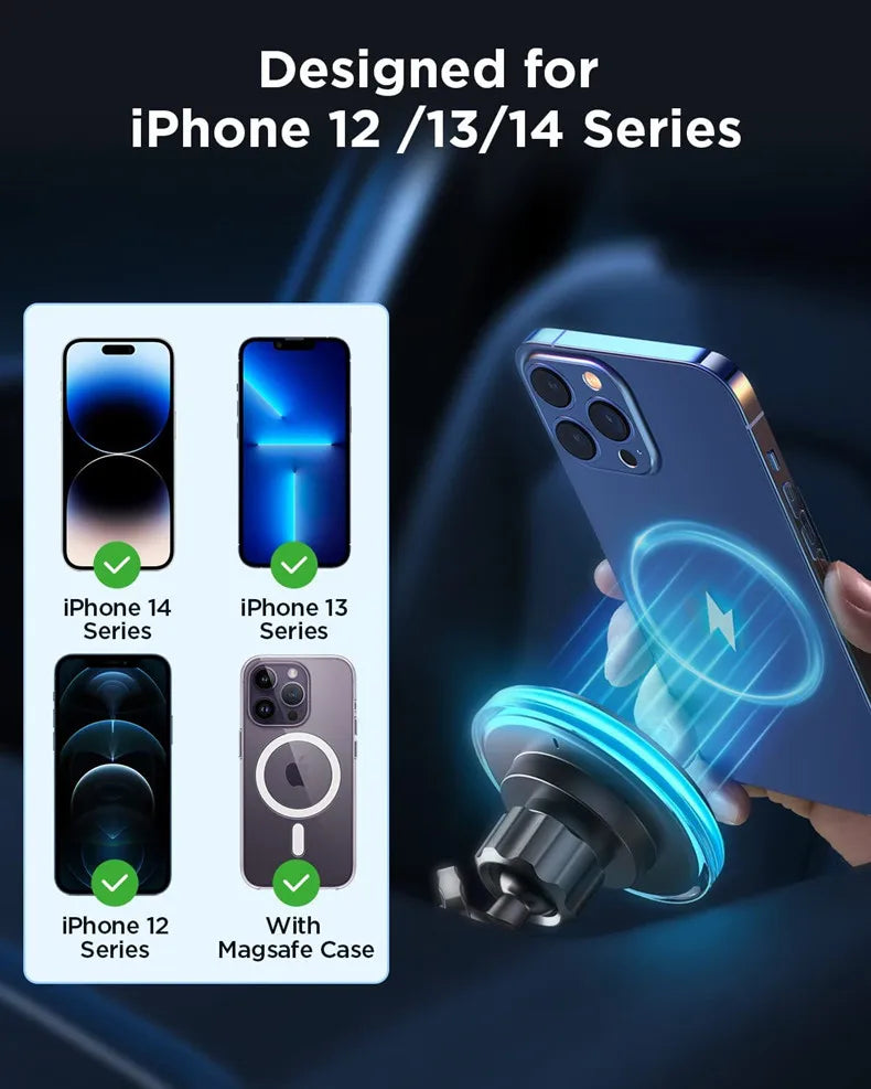 30W Magnetic Car Wireless Charger Air Vent Car Phone Holder Mount for iPhone 14 13 12 Pro Max Macsafe Car Fast Charging Station