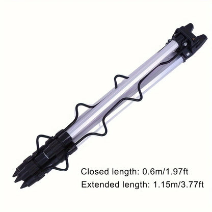 Fishing Pole Tripod Bracket, Aluminum Alloy Portable Folding Fishing Rod Tripod Stand for Outdoor