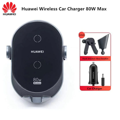 Huawei Super Fast Charge Wireless Car Charger 80W Max Intelligent Induction Air Cooling Heat Dissipation