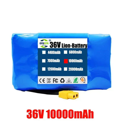 Genuine 36V 12Ah 10s2p Battery Packs Rechargeable Lithium Ion Battery for Electric Self Balancing Scooter HoverBoard Unicycle