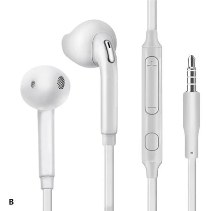 Wired Headphones With Microphone 3.5mm Earphones Plug In-Ear Headphones Music Earplugs Ergonomic Headphones For Smartphones