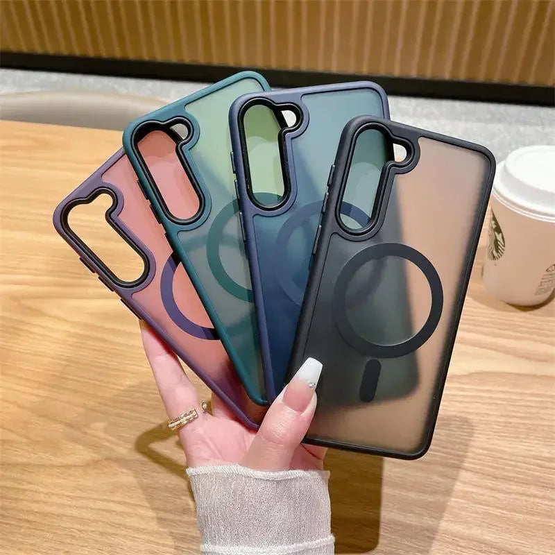 Luxury Matte Translucent Magnetic Phone Case - Smallenterprised 