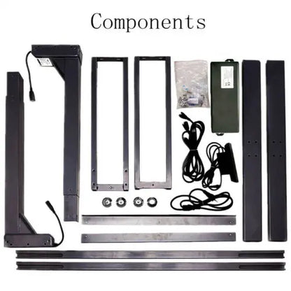 Black or White Electric Stand Up Desk Two/Three Sections Electric Dual Motor Height Adjustable Table Lifting Desk Frame