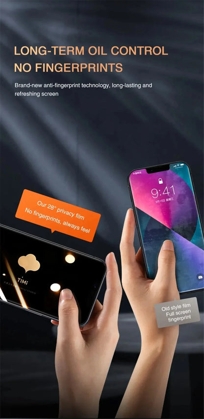 1-2Pcs Full Cover Privacy Screen Protector For IPhone 16 15 13 11 14Pro Max Anti-spy Tempered Glass For iPhone X XS Max XR Glass