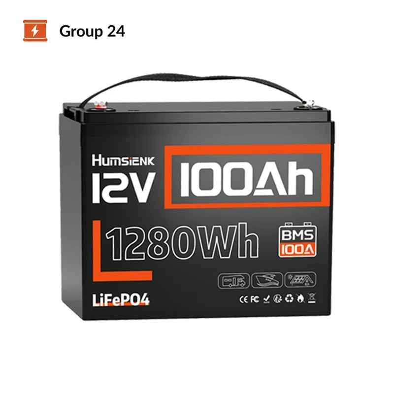 Humsienk 12V 100AH LiFePO4 Battery for RV/Camping