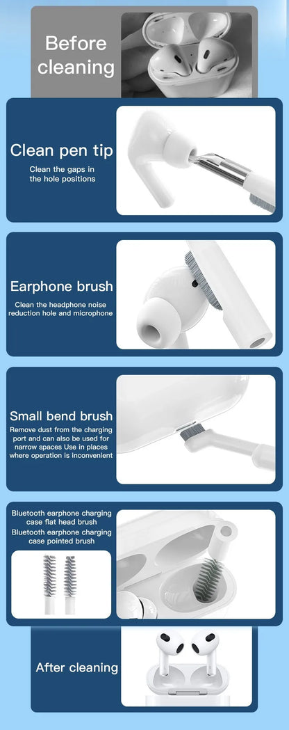 32in1 Multi-Functional Cleaning Kit For Laptop Keyboard Headphones Mobile Phone Monitor Portable Electronics Cleaning Tools