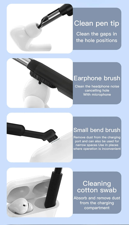 22 in1 Digital Cleaning Kit Phone Camera Laptop keyboard Cleaning Headset brush key Screen cleaner Dust Collector Christmas gift