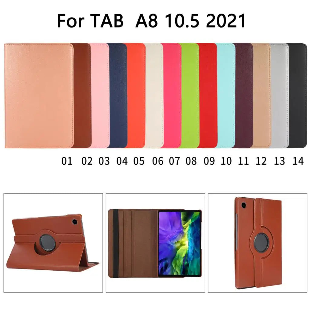 Funda para tableta Samsung Galaxy Tab A9 Plus, A8, 10,5, 2021, X200, SM-X205, A7 Lite, 8,7, SM-T220, T225, soporte giratorio 360