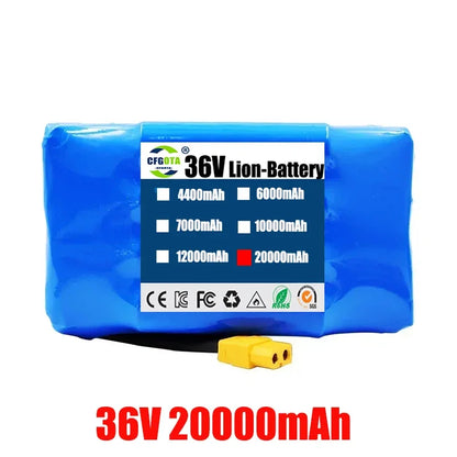 Genuine 36V 12Ah 10s2p Battery Packs Rechargeable Lithium Ion Battery for Electric Self Balancing Scooter HoverBoard Unicycle