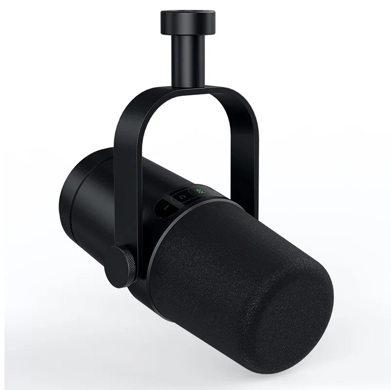 Dynamic Microphone for Podcasts Games Live Broadcast USB/XLR Touch Screen Control Sound Insulation Built-in Headset Output