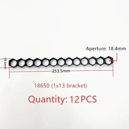18650 Lithium Battery Packs DIY Misalignment Fixed Bracket Assembly Holder Cells Pack Splicable Modular Support Flat Head