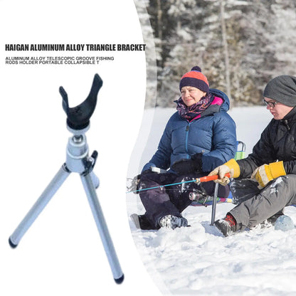 Tripod Stand For Fishing Poles Ice Fishing Rod Holder Retractable Fishing Rod Bracket Shrinkable Tripod For Fishing