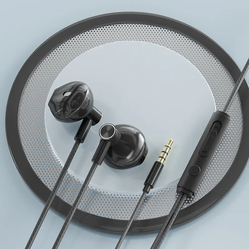 Wired Headphones In Ear Headset Wired Earphone With Microphone Bass HiFi Stereo 3.5mm Earbuds Sports In-line Control For Phones