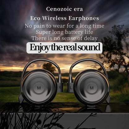 Bluetooth 5.2 Earbuds Ear Clip Headphones Wireless Earphones with Microphone for Workouts Business Clear Sound Noise Reduction