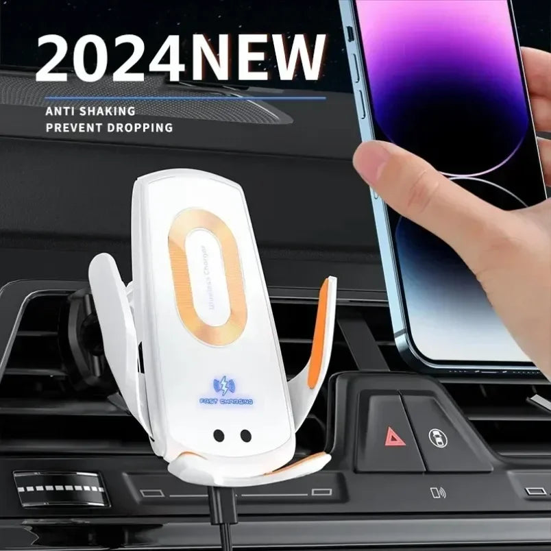 Wireless Car Phone Holder Universal navigation Clip Sensing Open Close Navigation Mount Wireless Charging Automobile Accessori