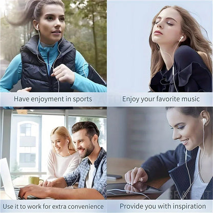 Wired Headphones With Microphone,  For IPhone, IPod, IPad, Lightweight Headphones With Volume Control 6.35mm Headphone Jack