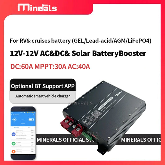 12v charger dc to dc booster 60a mppt Solar controller 30A AC 40A Charger for 12V battery  Rv yacht charger