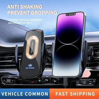 Wireless Car Phone Holder Universal navigation Clip Sensing Open Close Navigation Mount Wireless Charging Automobile Accessori