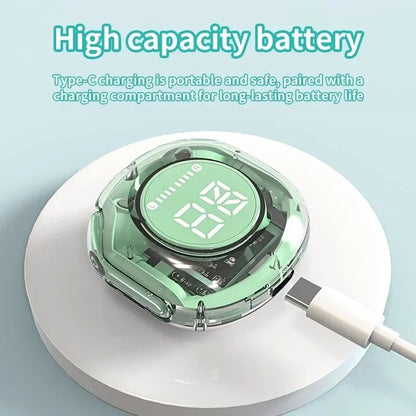 Bluetooth Earbuds Transparent with LED Digital Display Wireless In-Ear Earphone for Xiaomi Huawei iPhone Headphone