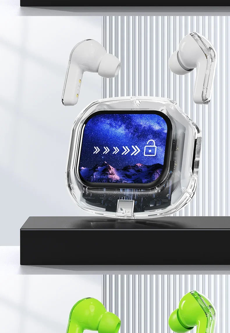 Wireless Bluetooth-compatible Earphones Air31 intelligent Touch Color LCD Screen TWS Earbuds HIFI Noise Reduction Stereo Headset