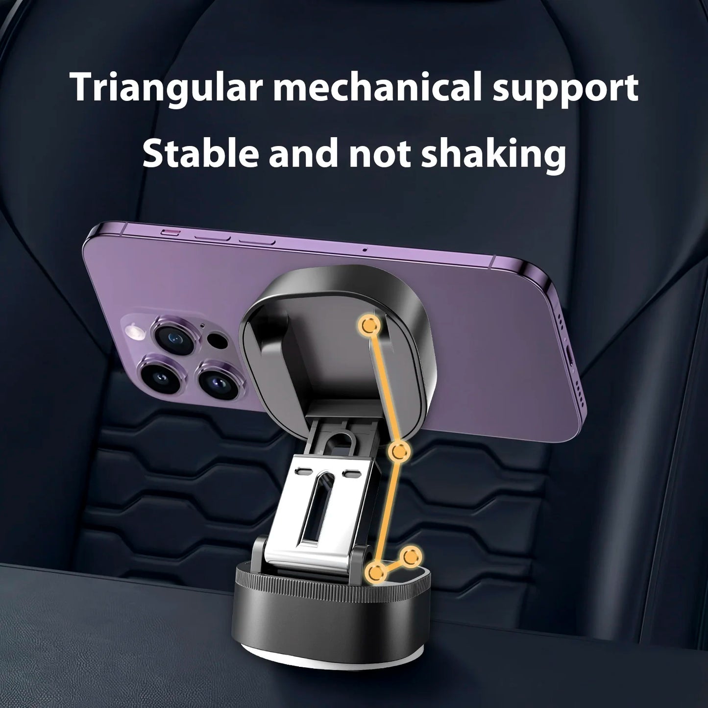 Magnetic Mount Magnetic 360 Rotation Foldable Phone Holder Foldable Vacuum Double-sided Magnetic Holder For Cell Phone