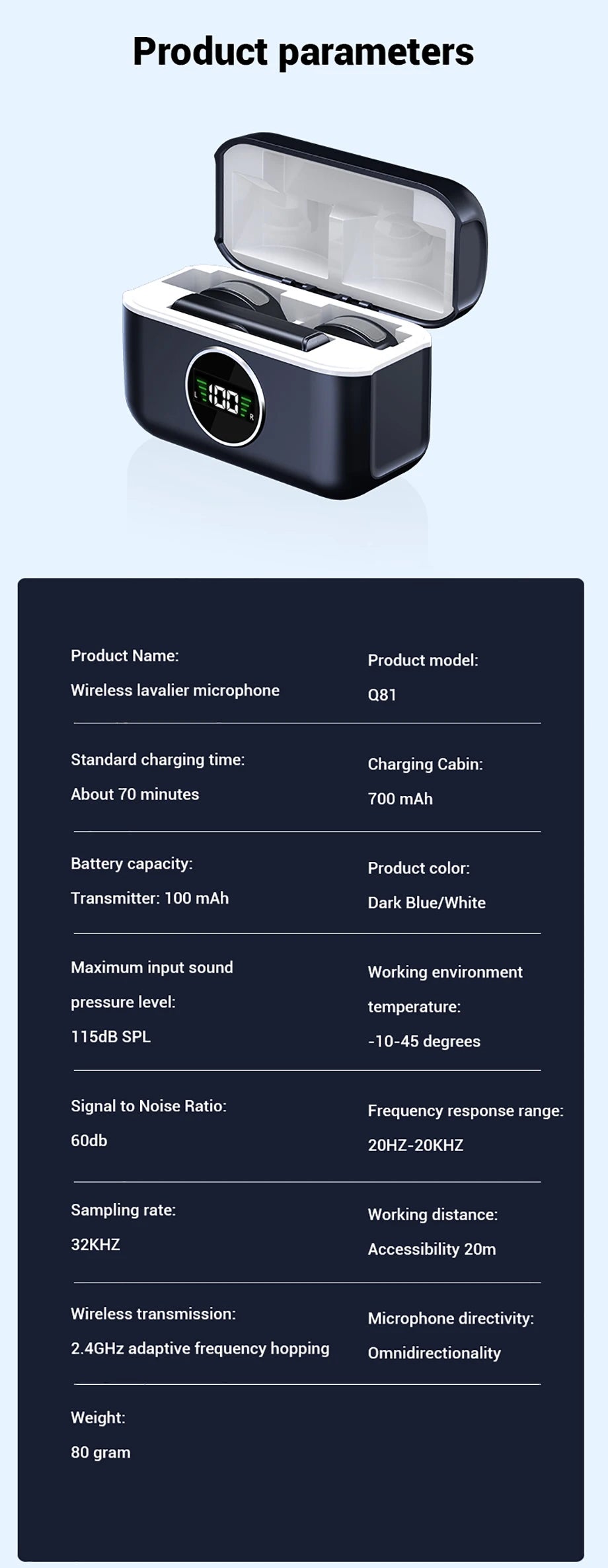 The new generation of noise-cancelling wireless microphones/lapel microphones are suitable for Android/iPhone/ Photo/PC/ laptops