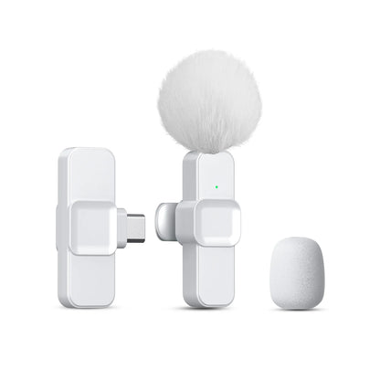 New Wireless Lavalier Microphone Portable Audio Video Recording Mini Microphone for iPhone Android PC Camera Live Gaming Phone