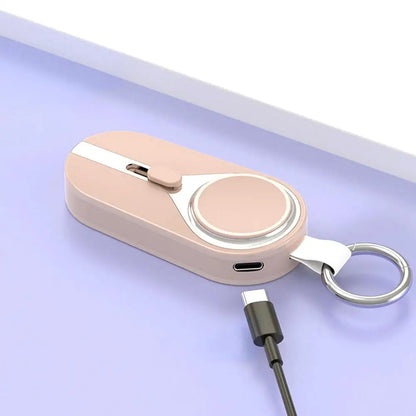 Solar Keychain Charger Solar Power Bank Fast Charging Wireless Charger Solar Pocket Chargers External Power Bank Keychain