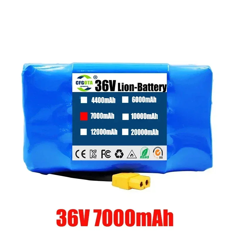 Genuine 36V 12Ah 10s2p Battery Packs Rechargeable Lithium Ion Battery for Electric Self Balancing Scooter HoverBoard Unicycle