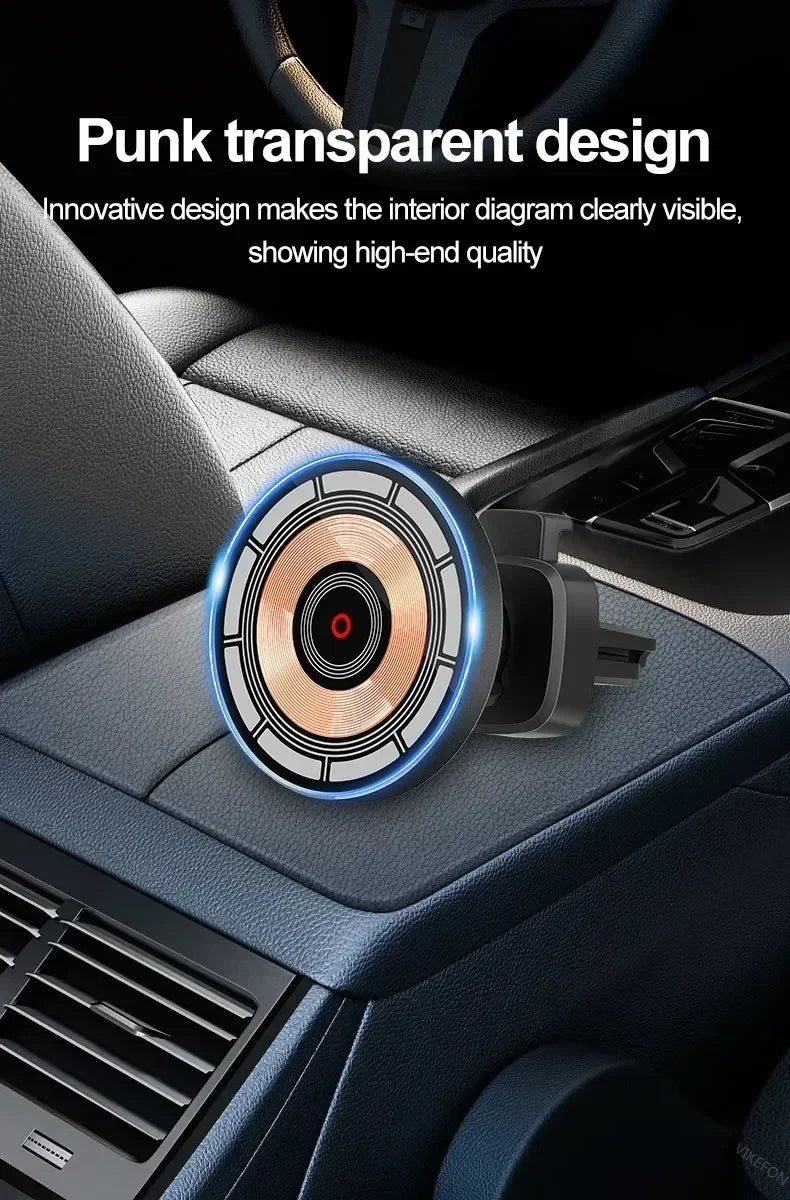 Magnetic Car Wireless Charger 360° Rotation Car Mount for iPhone 12-16 Pro Max Chargers Fast Charging Station Navigation Bracket