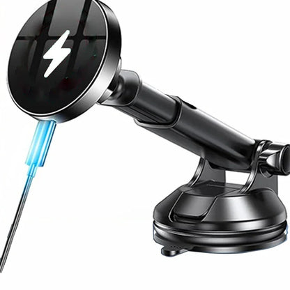 UYUXIO Car Mount Charger Dash Windshield Wireless Car Charger Strong Magnetic Phone Holder for iPhone 16 15 14 13 12 Series