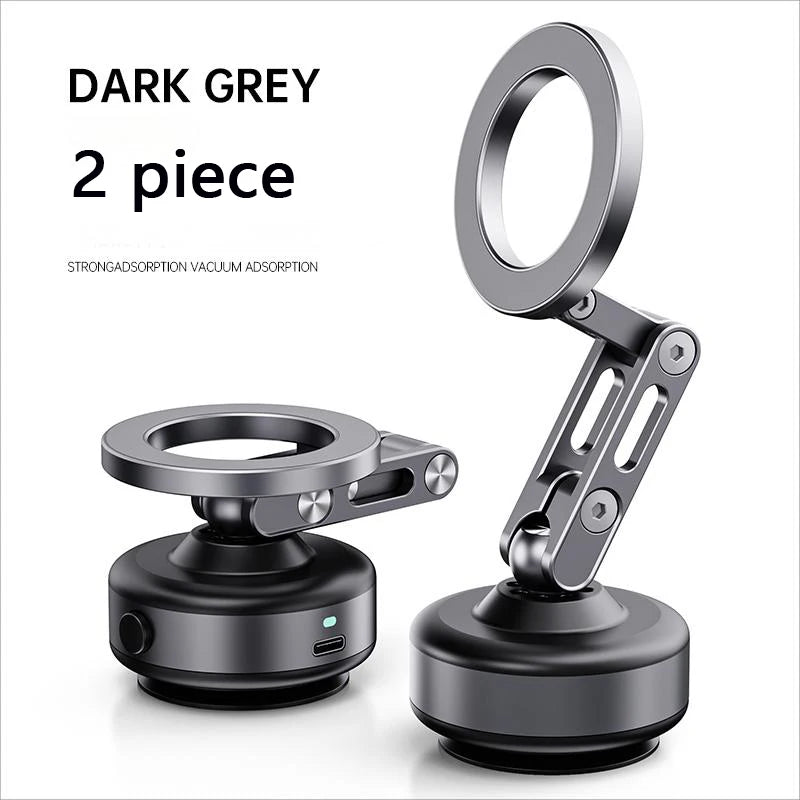 Magnetic Phone Holder Rotating Folding Electric Vacuum Suction Mag Stand For Car Navigation Gym Kitchen Streaming Bracket