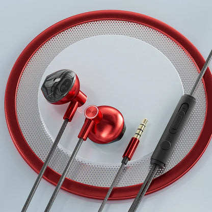 Wired Headphones In Ear Headset Wired Earphone With Microphone Bass HiFi Stereo 3.5mm Earbuds Sports In-line Control For Phones
