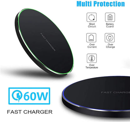 60W Wireless Charger For Ulefone Power Armor 18 18T 19 13 14 Pro Armor 11 11T 12 12S 17 Pro Phone Wireless Charging Pad