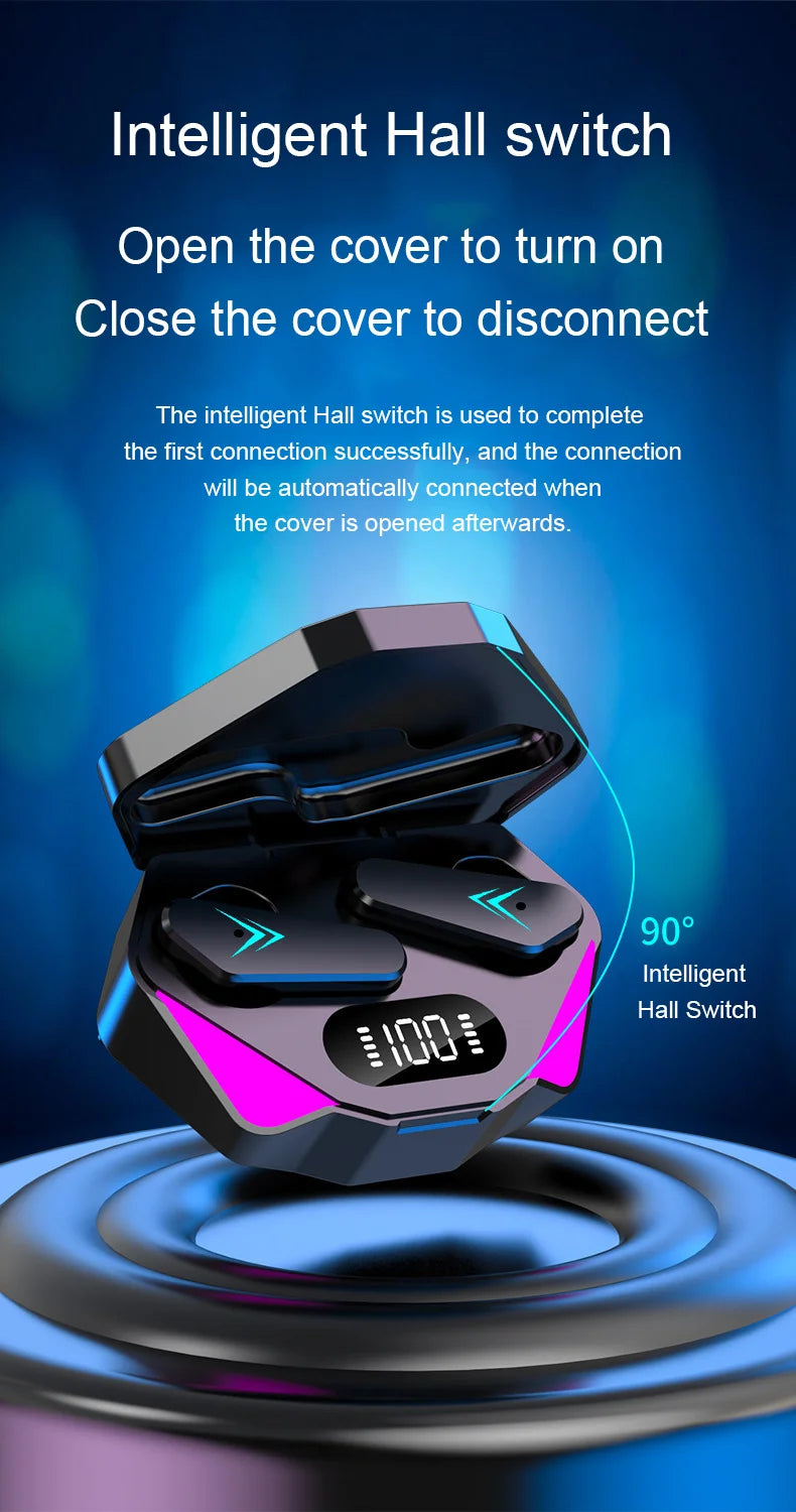 Bluetooth Earphones TWS Gaming Earbuds Wireless Headphones With Mic Bass Audio Sound 9D Stereo HiFi Headset For Xiaomi Lenovo