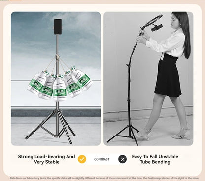 Portable Retractable Tripod Phone Stand With Adjustable Wireless Selfie Stick Foldable Phone Stand For IPhone, Xiaomi, Huawei