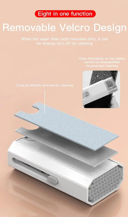 8-in-1 Keyboard Cleaning Kits Cleaner Headphone Cleaner Pen Keycap Puller Laptop Screen Cleaning Bluetooth Earphone Cleaning Kit