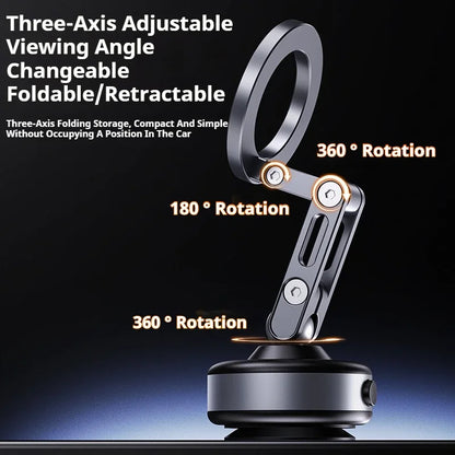 Magnetic Phone Holder Rotating Folding Electric Vacuum Suction Mag Stand For Car Navigation Gym Kitchen Streaming Bracket