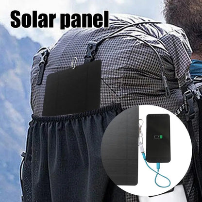 Solar Panel Charger High Conversion USB Output Universal Portable Foldable 7W/5V Phone Fan Solar Charger for Camping Hiking