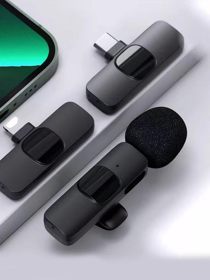 Video Record Microphone Noise Canceling Mini Microphone System 2.4G Intelligent Microphone for iPhone Computer Tablet Camera