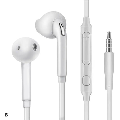 Wired Headphones With Microphone 3.5mm Earphones Plug In-Ear Headphones Music Earplugs Ergonomic Headphones For Smartphones