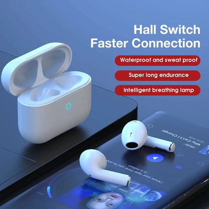 Bluetooth 5.3 True Wireless Earbuds with Charging Box Waterproof Earphone Volume Control Mini TWS Headphone Handsfree for Sports