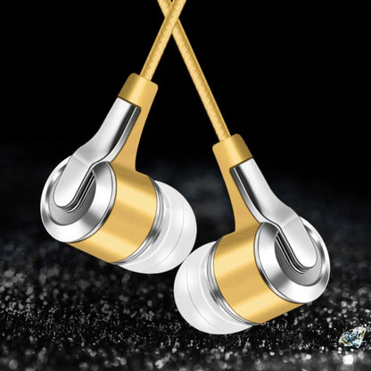 Wired Headphones 3.5mm Sport Earbuds Heavy Bass Wire Controlled In-ear Phone Earphones Stereo Headset with Mic Music Gaming