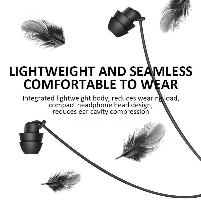 Wired Sleep Earphones 3.5mm-Pin In Ear Soft Headsets Noise Cancelling Wired Headphone with Mic Bass HiFi Stereo Silicone Earbuds